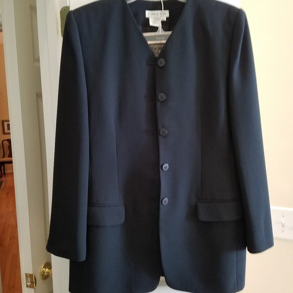 Chaus Black Suit with Skirt size 12